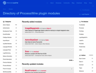 modules.processwire.com screenshot