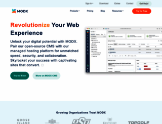 modxcms.com screenshot