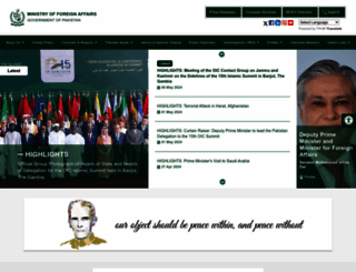 mofa.gov.pk screenshot