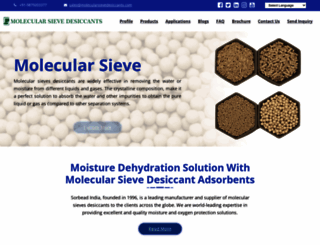 molecularsievedesiccants.com screenshot