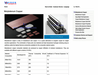 molybdenum-copper.com screenshot