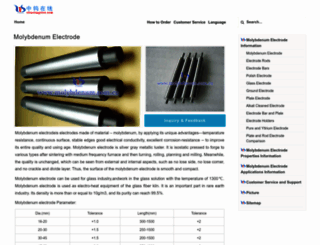 molybdenum-electrode.com screenshot
