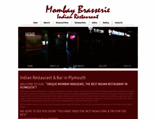 mombaybrasserieplymouth.co.uk screenshot