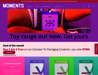 momentscondoms.com.au screenshot