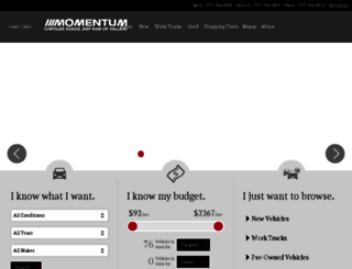 momentumchryslerdodgejeepram.com screenshot