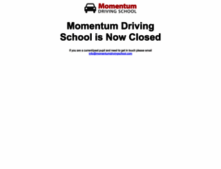 momentumdrivingschool.com screenshot