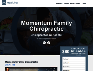momentumfamilychiropractic.com screenshot