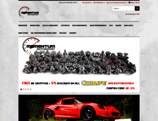 momentummotorsportshop.com screenshot