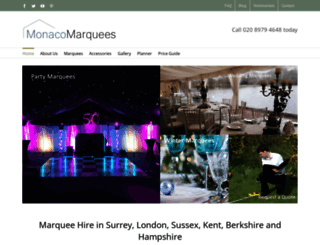 monacomarquees.co.uk screenshot