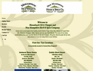 monadnockoilandvinegar.com screenshot