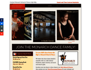 monarchschoolofdance.com screenshot