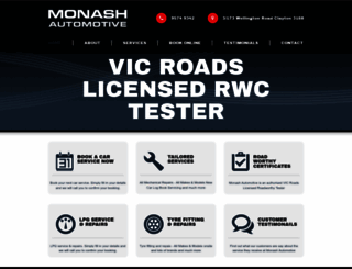 monashautomotive.com.au screenshot