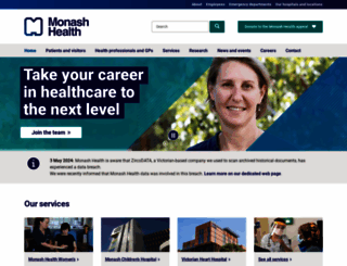 monashhealth.org screenshot