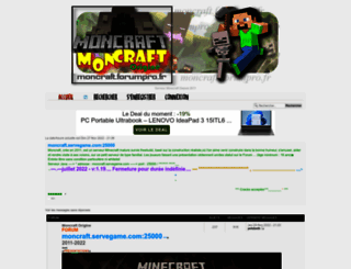 moncraft.forumpro.fr screenshot