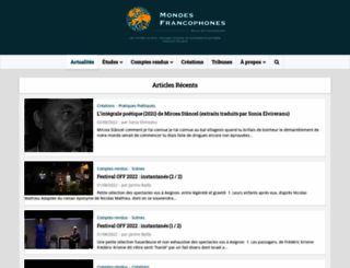 mondesfrancophones.com screenshot