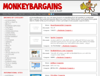 monkeybargains.com screenshot