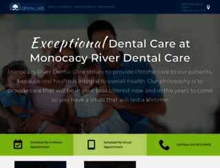 monocacyriverdentalcare.com screenshot