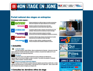 monstageenligne.fr screenshot