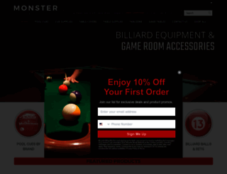 monsterbreakbilliard.com screenshot