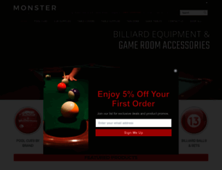 monsterbreakbilliards.com screenshot