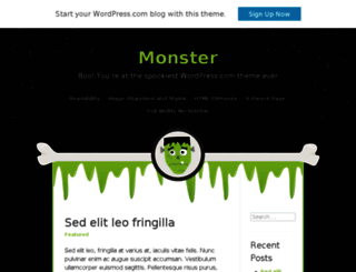 monsterdemo.wordpress.com screenshot