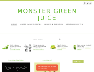 monstergreenjuice.com screenshot