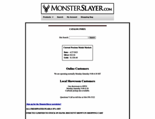monsterslayer.com screenshot