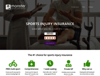 monstersportsinsurance.co.uk screenshot