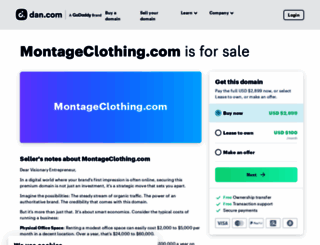 montageclothing.com screenshot