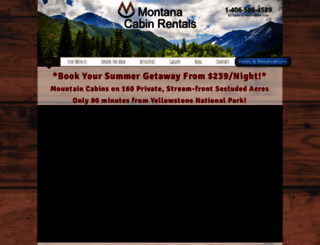 montanacabinrentals.com screenshot