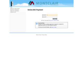 montclair.dpnetbill.com screenshot