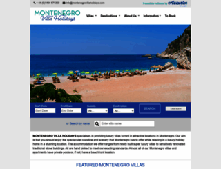 montenegrovillaholidays.com screenshot