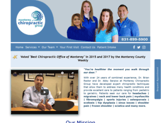montereychiropracticgroup.com screenshot