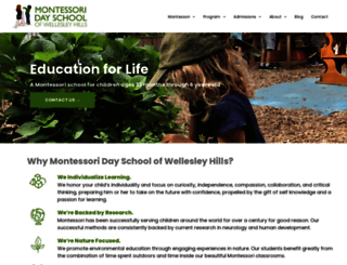 montessoridayschoolofwellesleyhills.com screenshot