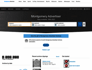 montgomeryadvertiser.newspapers.com screenshot