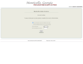 monticelloga.csibillpay.com screenshot