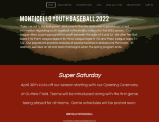monticelloyouthbaseball.com screenshot
