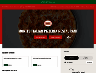 montisitalianpizzeriarestaurant.com screenshot