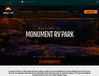 monumentrvresort.com screenshot