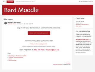 moodle.bard.edu screenshot