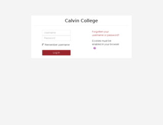 moodle.calvin.edu screenshot