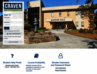 moodle.cravencc.edu screenshot