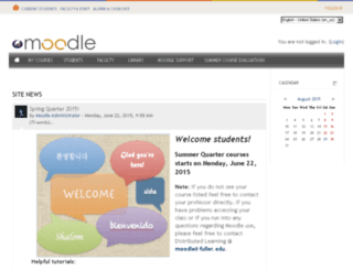 moodle.fuller.edu screenshot