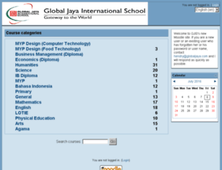 moodle.globaljaya.com screenshot