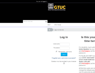 moodle.gtuc.edu.gh screenshot