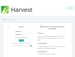 moodle.harvest.edu.au screenshot