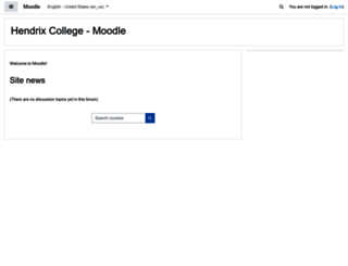 moodle.hendrix.edu screenshot