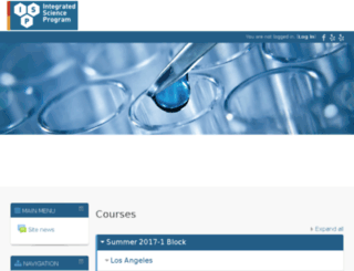 moodle.integratedscienceprogram.com screenshot