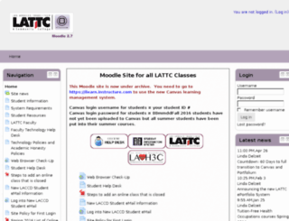 moodle.lattc.edu screenshot