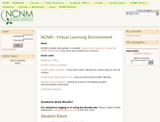 moodle.ncnm.edu screenshot
